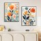 2 Pack Paint by Numbers Kit for Adults Beginner, Easy Flowers Acrylic Paint by Number Kits on Colored Canvas, DIY Watercolor Oil Number Painting Kits for Home Decor with Gift Box 12x16 inch